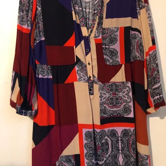 Maeve Multicolor Long Sleeve Dress - Picture 2 of 5